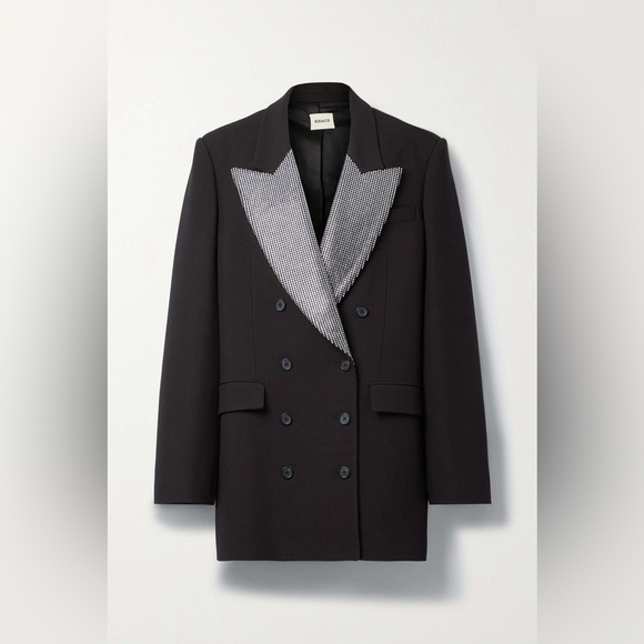 Khaite Black Double-Breasted Blazer - Picture 3 of 7